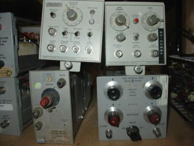 Lot of hp 1930A, hp 1906A, hp 5262A, tektronix 5A45