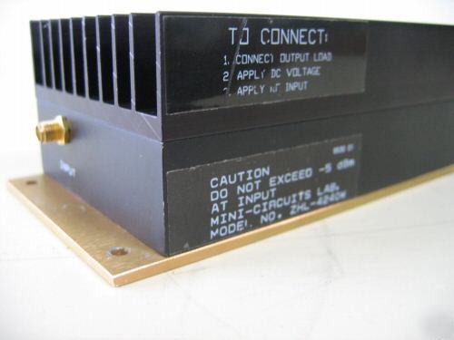 Mini-circuits zhl-4240W amplifier, 10 mhz - 4.2 ghz