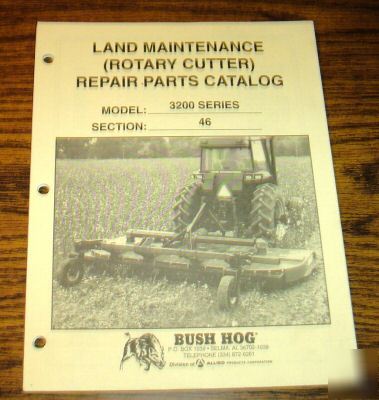 Bush hog 3200 series rotary cutter mower parts catalog