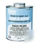 10 cans of oatey pvc rain-r-shine medium blue cement