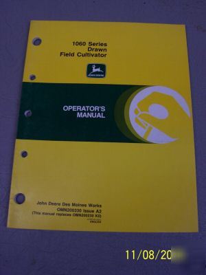 John deere operators manual 1060 drawn field cultivator