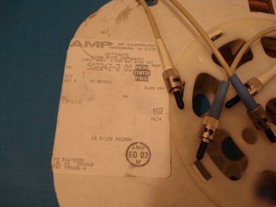 New 1QTY amp # 502242-2 fiber optic cable assy 25METERS