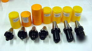 7 pcs. CAT40 cnc regular end mill holders kit