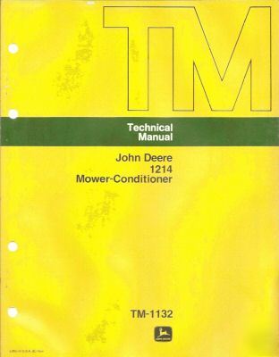 Jd technical manual for mower-conditioners & drive case