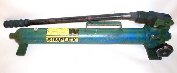 Simplex hydraulic hand pump jack 2 stage psi oil cap 