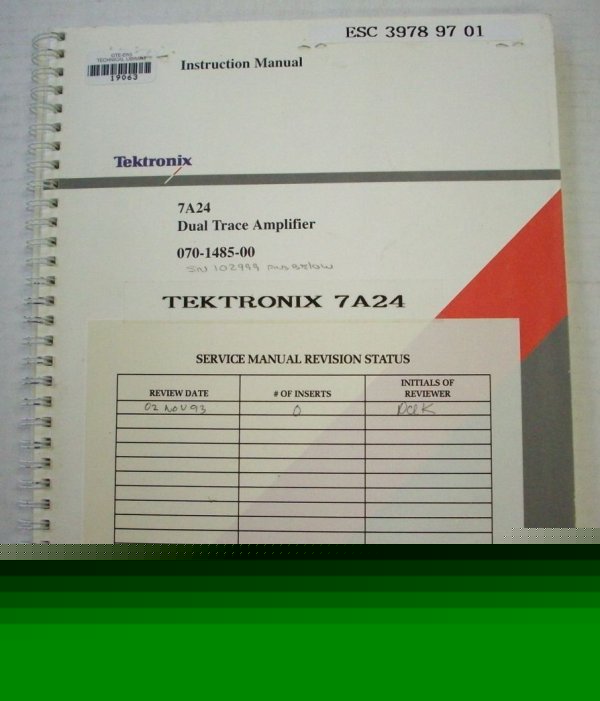 Tektronix 7A24 dual trace amplifer instruction manual