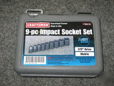 Craftsman 9 piece impact socket set 3/8