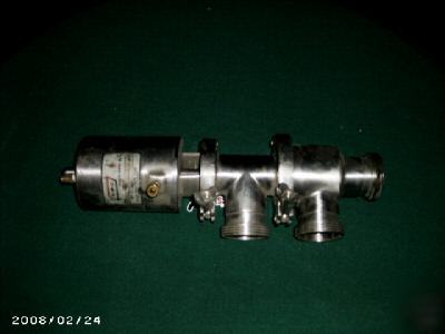 Apc stainless steel air op. sanitary valve w/ tri clamp