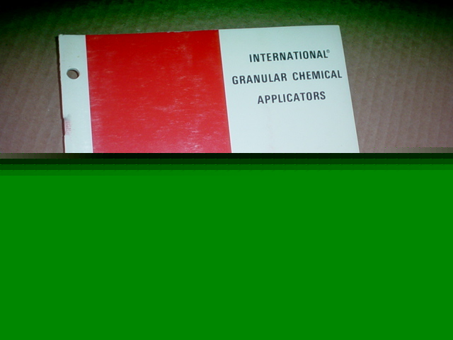 Ih granular chemical applicator operator manual