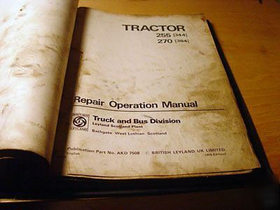 Leyland 255 270 tractor service manual original book