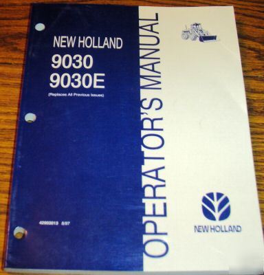 New holland 9030 & 9030E tractor operator's manual nh