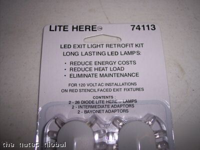 Lite here red led exit light retrofit kit - save $$$$$