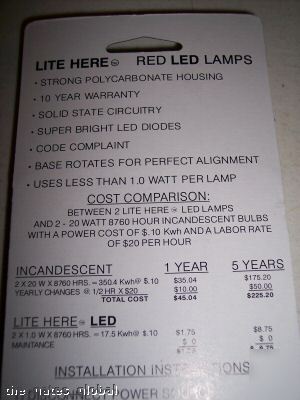 Lite here red led exit light retrofit kit - save $$$$$
