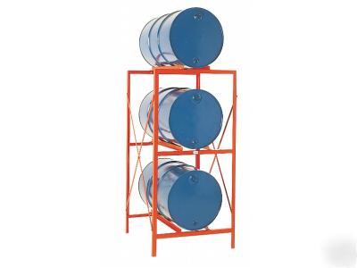 Meco omaha drum storage racks with 2400 lb capacity