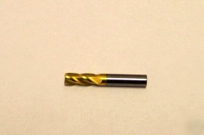 New - usa solid carbide tin coated end mill 4FL 7/16