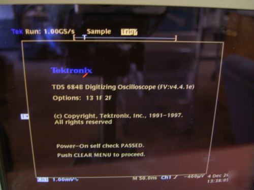 Tektronix TDS684B oscilloscope, 1 ghz, 4 ch., 5GS/s