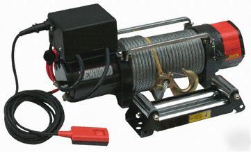10,000 lb. capacity winch with automatic brake 