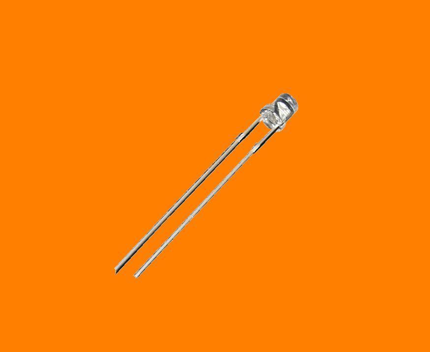 30X 3MM orange wide angle flat top led free resistors