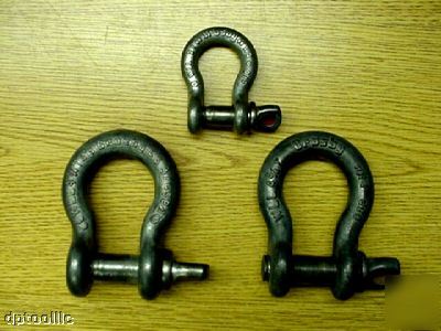 3PCS. crosby screw pin shackles anchor type