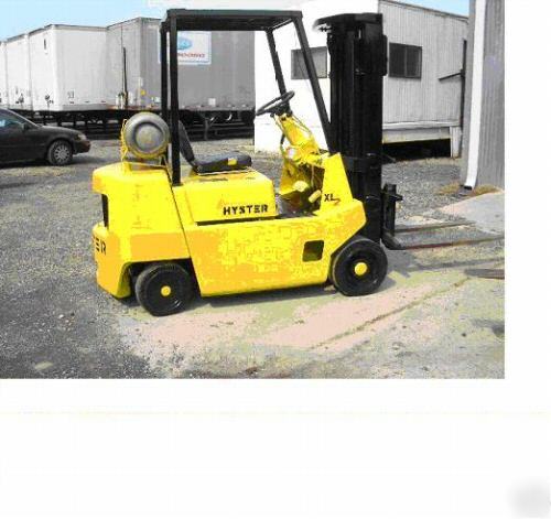 5000 lb. hyster S50XL fork lift propane 3-stage mast