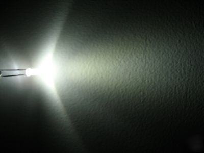 50PCS of 3MM white waterclear led