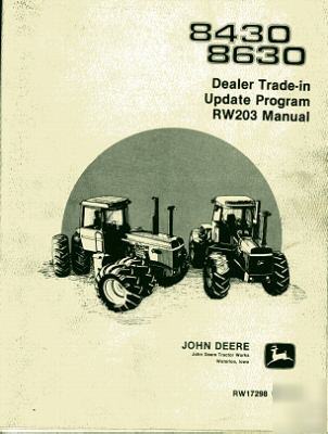 '77 & '81 john deere program manuals -8430 & 8630