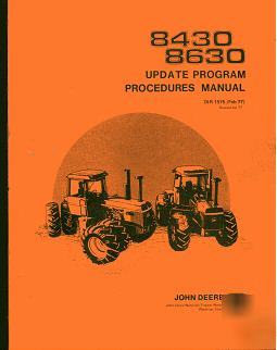 '77 & '81 john deere program manuals -8430 & 8630
