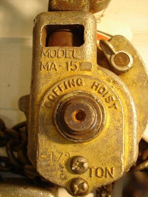 Coffing hoist - 1-1/2 ton chain hoist - ma-15