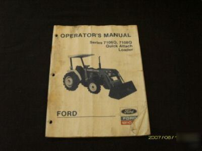New ford holland 7106Q 7108Q loader operators manual