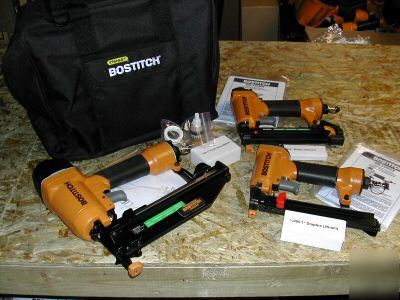 Combo nail gun kit bostitch finish, brad, staple gun 