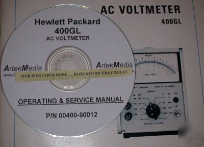 Hp 400GL ac voltmeter operating & service manual 