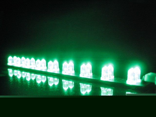 F s/h 5PCS 180MM rigid led strip w/18PCS green leds