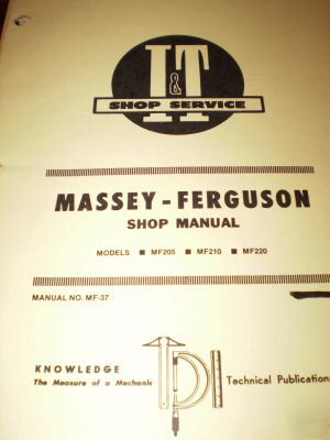 Massey-ferguson MF205, MF210, MF220 tractorsi&t shopman