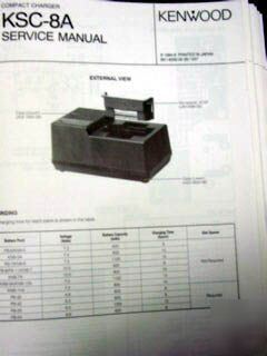 Service manual, kenwood, ksc-8A compact charger 