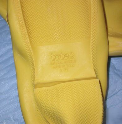 New case 22 totes 663 0663 yellow rubber overshoe l-xl 