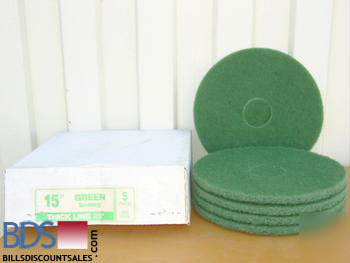 Thickline 15INCH green scrubbing floor care pads