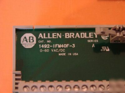 Allen bradley 1492-IFM4OF-3 breakout block #3539-42 g