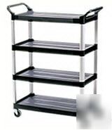 Four-shelf utility cart, open all sides cart rcp 4096