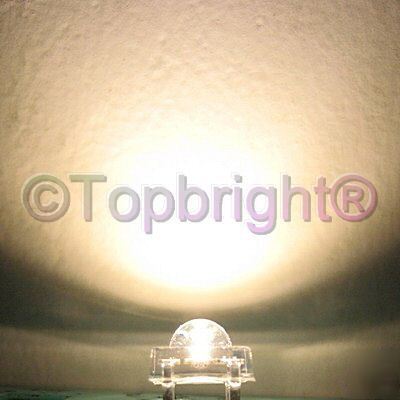 50 pcs 5MM 20000MCD super flux warm white led free r