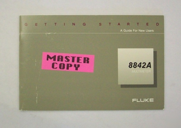 Fluke 8842A multimeter getting started guide - $5 ship 