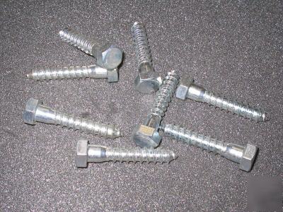1,100 lag screws - zinc plated size: - 1/4 x 1-1/2