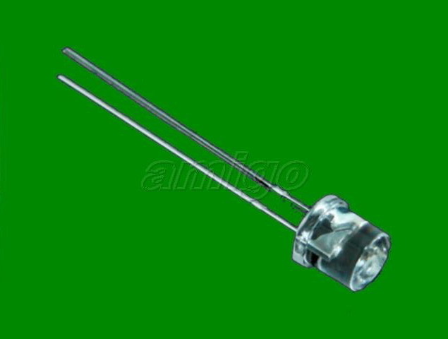 20X green 5MM flat top wide angle led free resistors