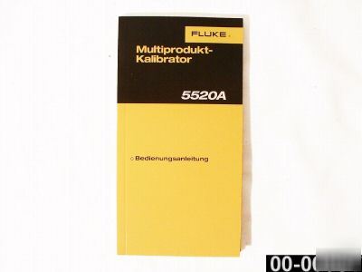 Fluke 5520A bedienungsanleitung manual - deutsch german