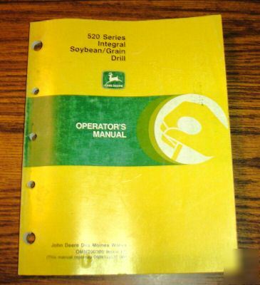 John deere 520 soybean grain drill operator's manual jd