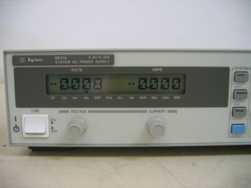 Hp agilent 6641A system power supply, 0-8V, 0-20A