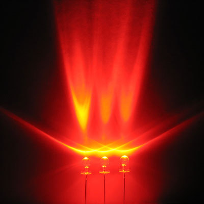 Red led set of 500 super bright 5MM 12000MCD+ f/r