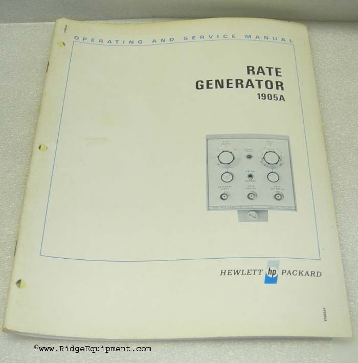 Hp 1905A rate generator operating & service manual []