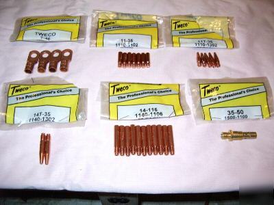 New tweco mig welding-lugs-diffusers etc. 30 assorted ( )