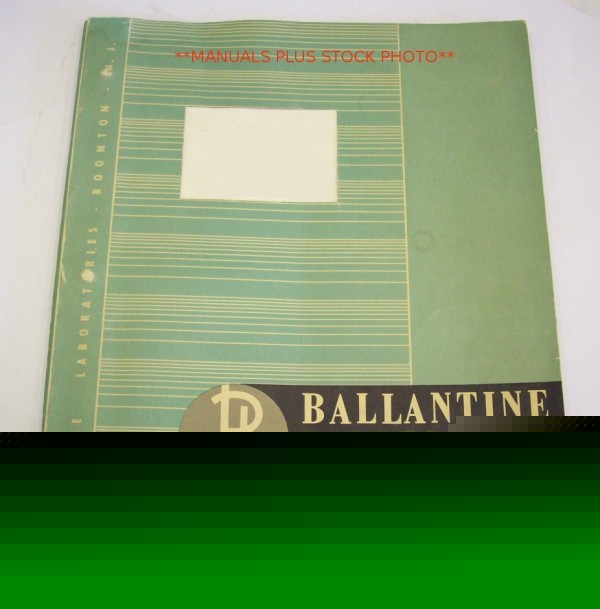 Ballantine 355 op/service manual - $5 shipping 
