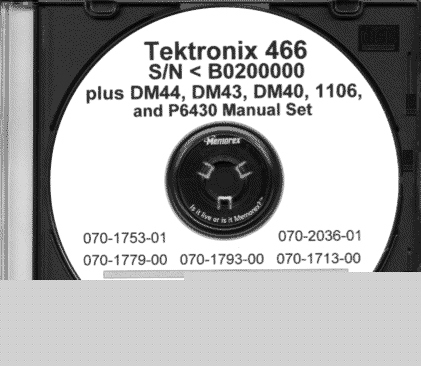 Tek 466 service/op manual 2- res lo sn optns 05 07